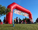 36 foot red inflatable arch